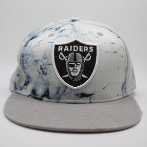 New Era NFL‎ Raiders 9Fifty Snapback Hat Baseball Cap Marble Grey